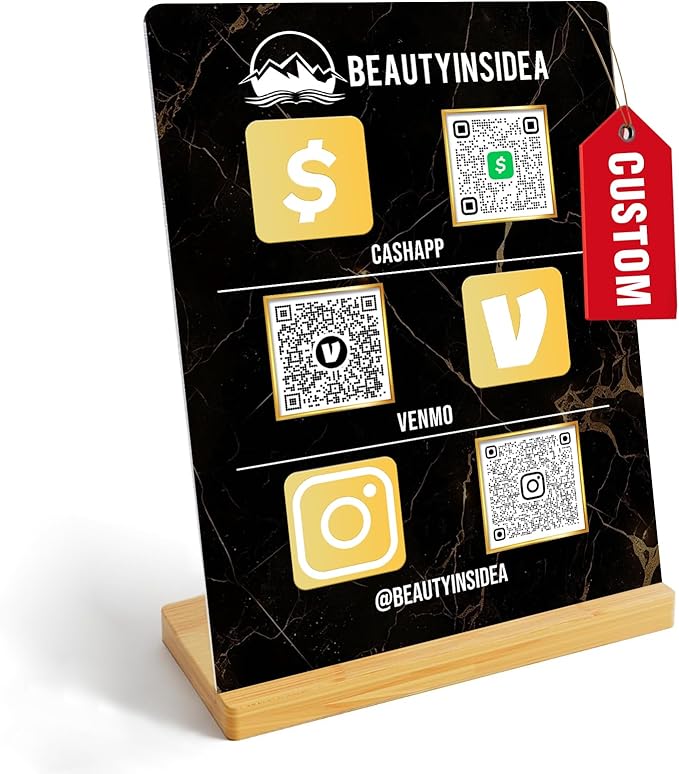 Personalized Custom Metal QR Code Sign Venmo Cashapp Scan to Pay by Personalizedgifts