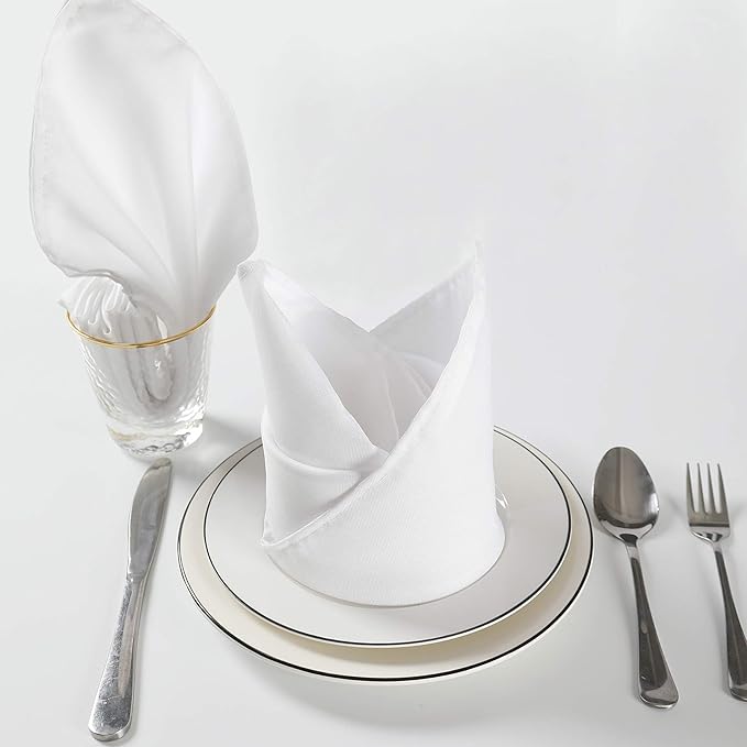Cloth Napkins 20x20 inch Washable Polyester Dinner Napkins Soft Table Napkins - Image 5