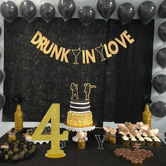 TONIFUL 11.8 Inch Gold Glitter Numbers Table Centerpieces 0-9 Birthday Party - Image 4