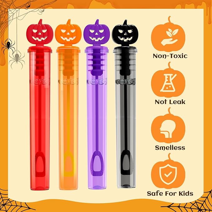 Shemira 80PCS Halloween Bubble Wands, Mini Bubbles Party Favors - Image 3