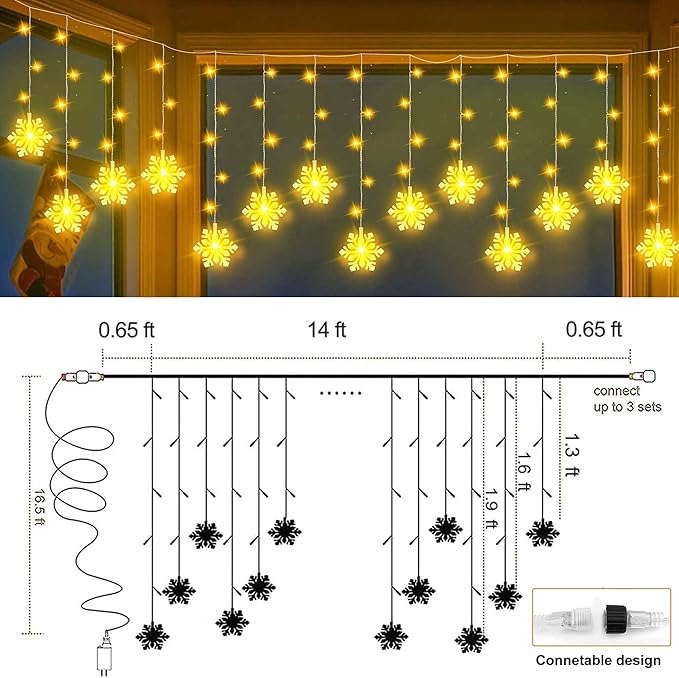 150 LED Christmas Icicle Lights - Image 2