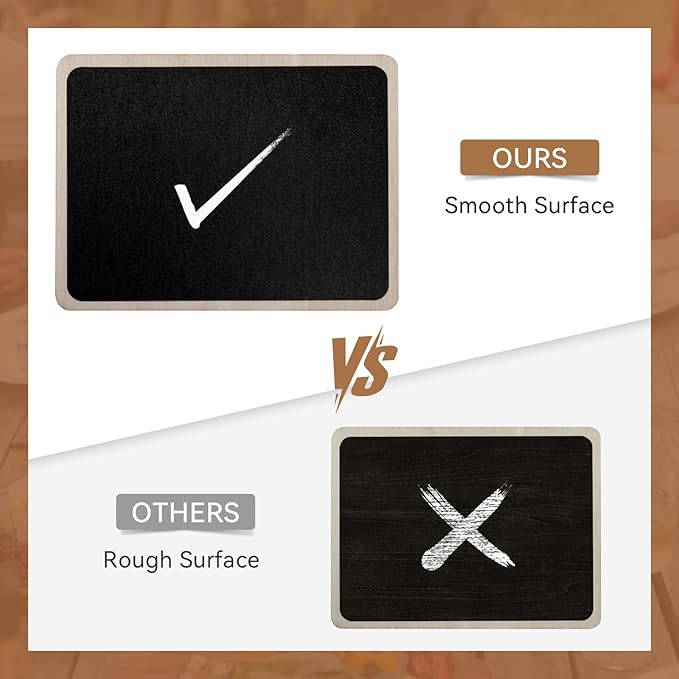 Mini Chalkboard Signs with Stands – Reusable Wooden Food Labels - Image 4