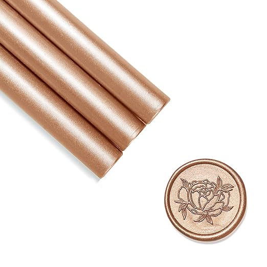 UNIQOOO Metallic Rose Gold Glue Gun Sealing Wax Sticks by UNIQOOO