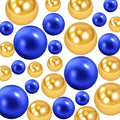300Pcs Vase Filler Blue and Golden Yellow No Hole Faux Pearl Beads by ORIKASO