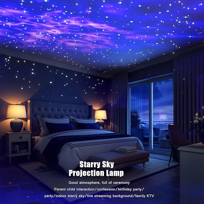 Party Lights Starry Sky Projector Ocean Wave Projector 3 in 1, DJ Dicso Ball - Image 3