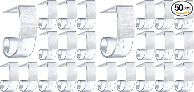 Boao 25 Pieces Table Skirting Clips SMC Model Plastic Tablecloth Clips by Boao