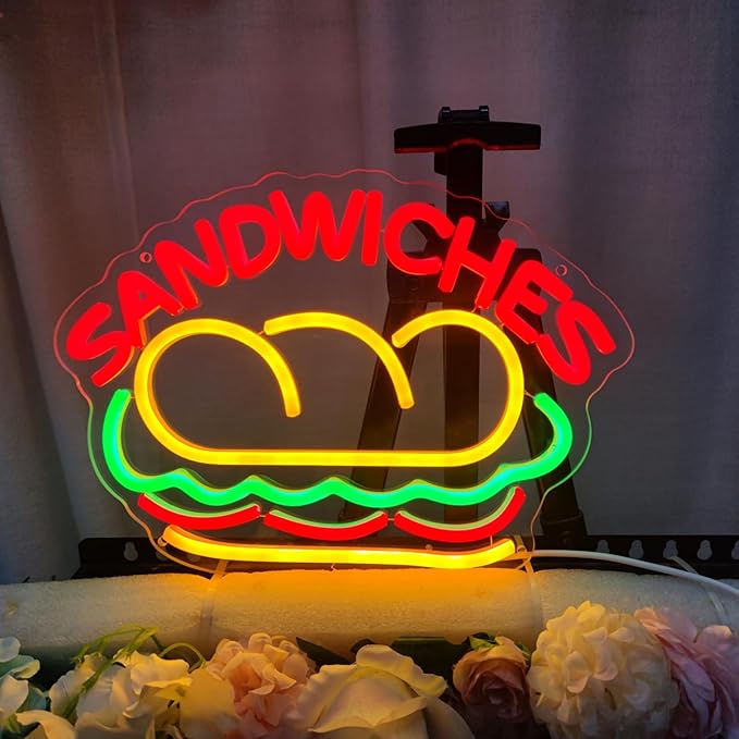 Sandwiches Neon Sign Sandwich Sign Food Neon Signs - Image 3