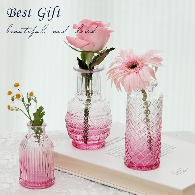 Bud Vases Set of 12, Glass Bud Vases in Bulk, Small Flower Vases - Image 3