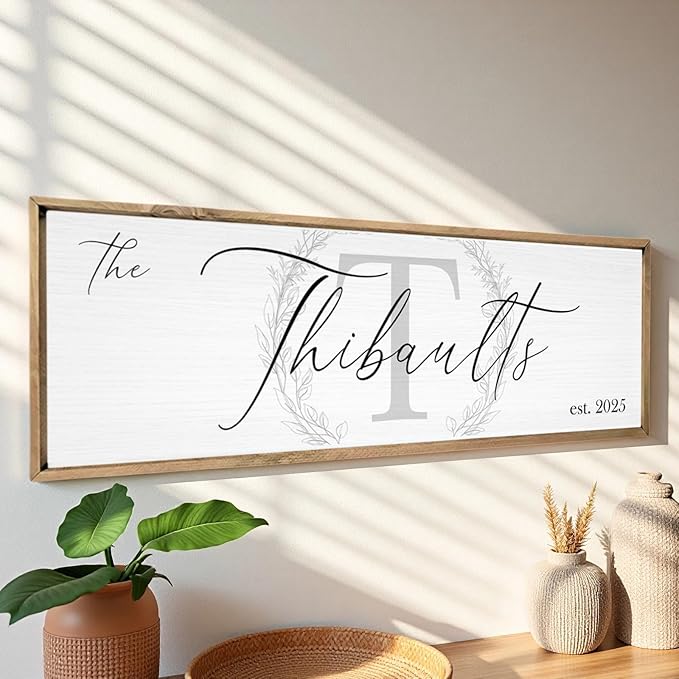 Last Name Signs for Home, Personalized Wall Decor, Monogram Gifts, Framed - Image 2