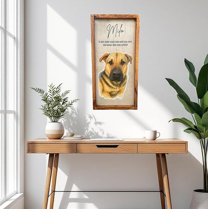 Dog photo Memorial photo Dog picture frame Animal picture frame Pet lost gift - Image 3
