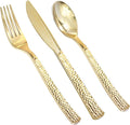 Supernal 180 pieces Gold Plastic Silverware, Disposable Plastic Utensils Heavy by supernal