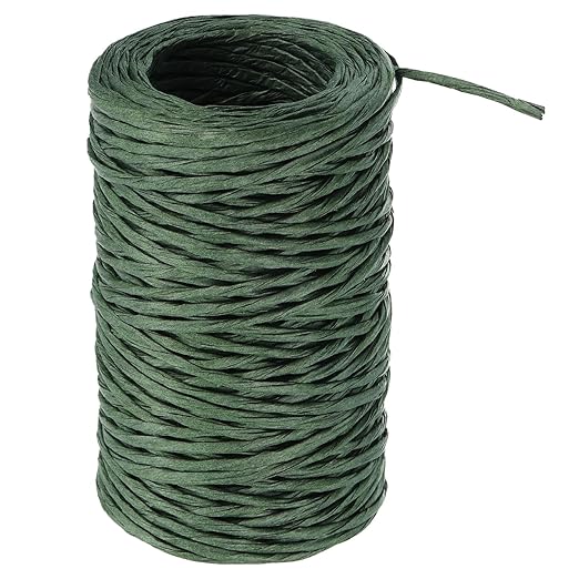 PATIKIL 164 Feet Floral Bind Wire Wrap Twine, 2mm Green Paper-Wrapped Iron Wire by PATIKIL