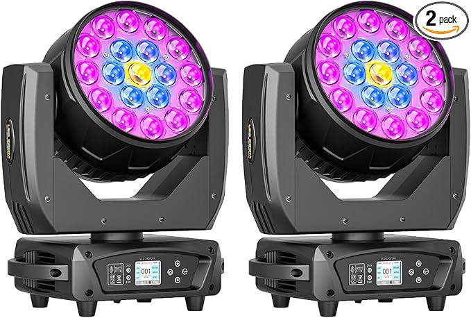 19x10W Moving Head Light Focusing/Beam/Wash/Zoom Effect Stage Lights 4-in-1 LED by XELLETYE