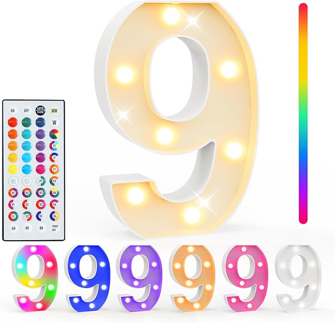 Pooqla Colorful Lighted Numbers by Pooqla