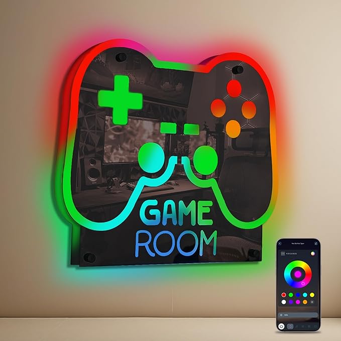 Ineonlife Game Room Controller Neon Sign Mirrored Colorful LED Lights by ineonlife