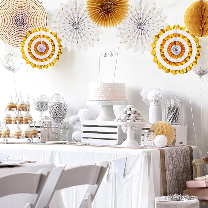 White Gold Bridal-Shower Engagement Party-Decorations - Image 6