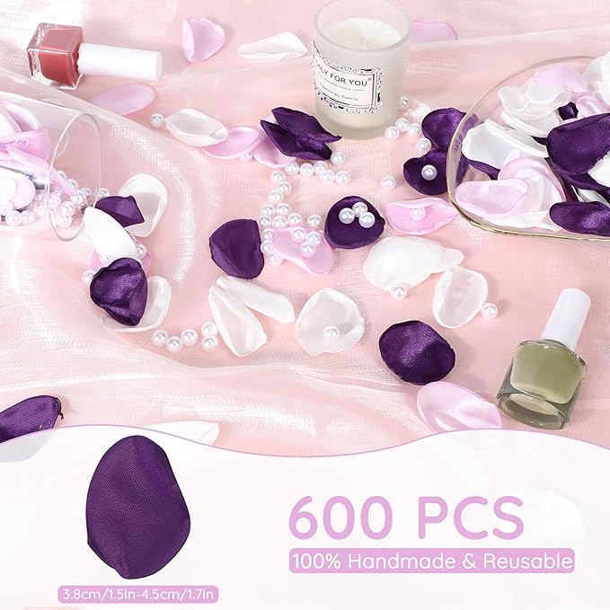 Suream Purple Silk Flower Petals - Image 2