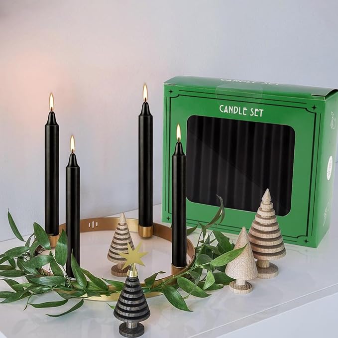 4 Inch, 40 Pack, Dripless Taper Candles, Smokeless Candles - Image 6