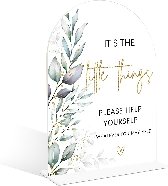 Acrylic Wedding Signs, Wedding Reception Signage, Bridal Shower Table Decor by Unknown