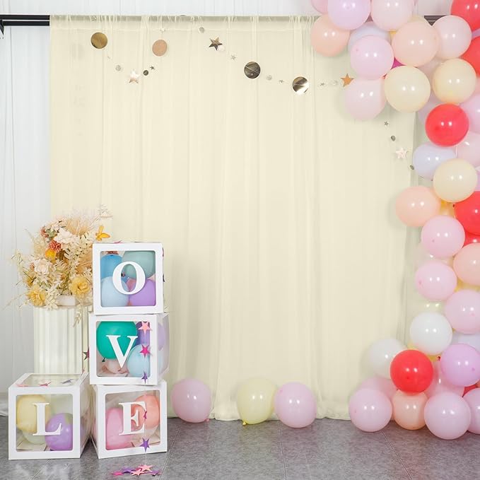 DUOBAO 2-Pack Sheer Chiffon Curtain Panels - Image 2