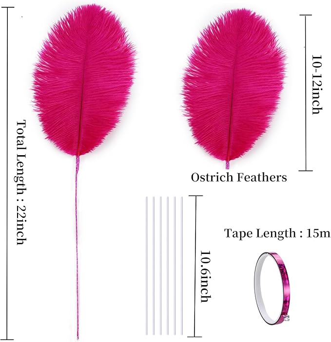 Holmgren Hot Pink Ostrich Feathers - Image 3