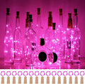 Wine Bottle Lights with Cork 15Pack 10 LED 40 Inches Battery Operated Silver by SmilingTown