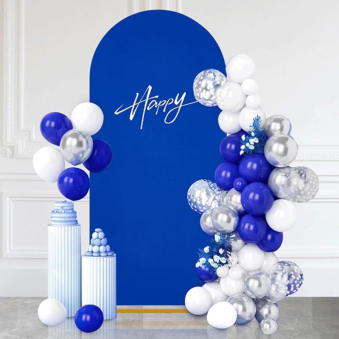 SoarDream Navy Blue Wedding Arch Backdrop Cover 6.6FT Spandex Fitted Navy Blue by SoarDream