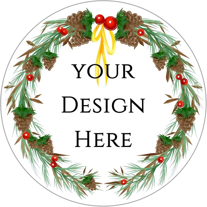 100-1000pcs Custom Stickers Merry Christmas Stickers Personalized Labels by Unknown