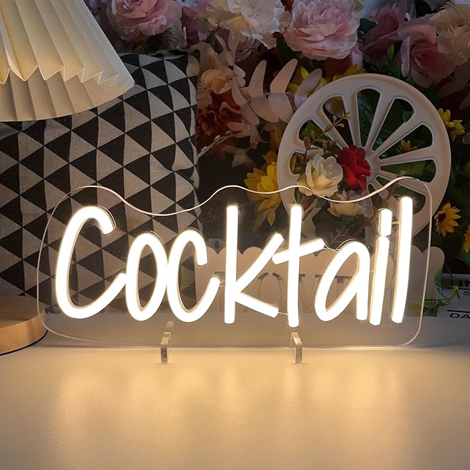 Cocktails Table Neon Sign Desk Lamp Led Beer Bar Neon Lights - Image 2