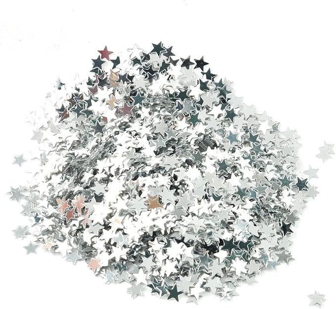 Tegg Star Confetti 30 Grams 6mm Gold and Silver Stars Sequin Metallic Foil - Image 4