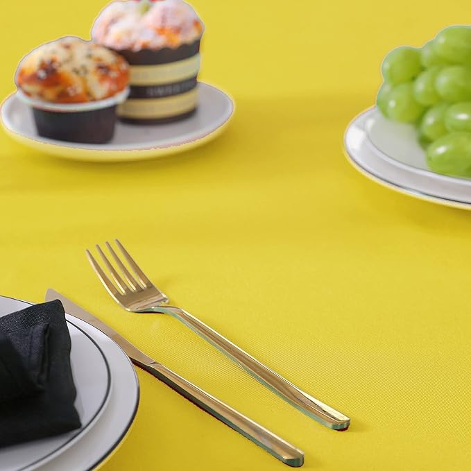 Rectangle Tablecloth 90x132 inch Washable Polyester Fabric Table Cloth - Image 7