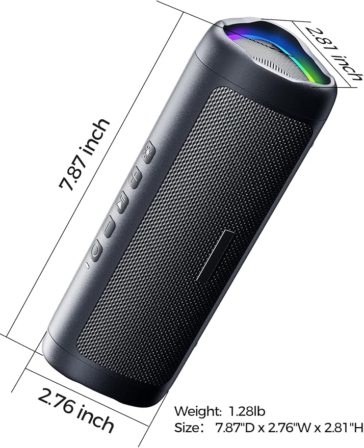 Bluetooth Speaker with HD Sound, Portable Wireless, IPX5 Waterproof, TWS Pairing - Image 9