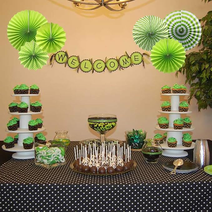 ADLKGG Party Hanging Paper Fans Set - Image 5