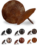 10 Pack 2" Round Head Iron Clavos Decorative Nails – Rusted – Handmade Rustic by BorderlandRusticHardware