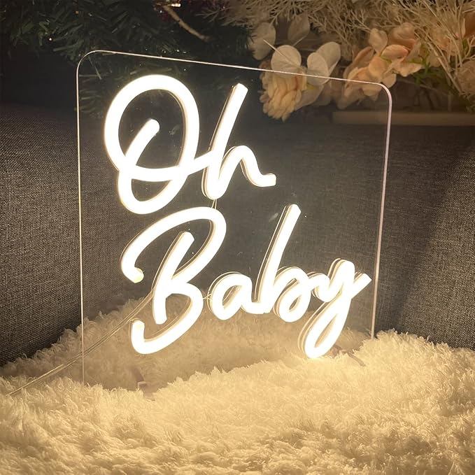 Oh Baby Table Number Neon Sign Desk Lamp Night Light Wedding Letter LED Neon - Image 5