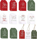 100PCS Christmas Gift Tags 10 Styles Merry Christmas Gift Tags by woric