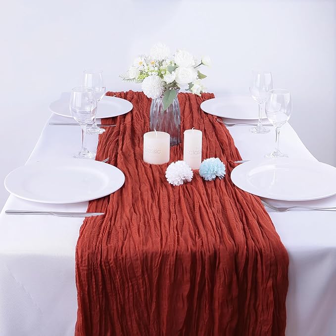 16PCS Terracotta Cheesecloth Table Runner 10FT Table Runner Cheesecloth - Image 5