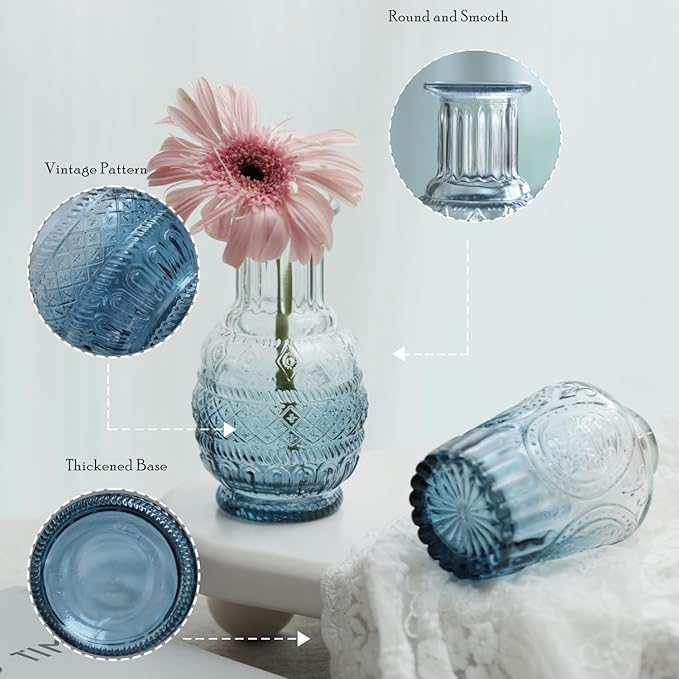 Bud Vases Set of 12, Glass Bud Vases in Bulk, Small Flower Vases - Image 5