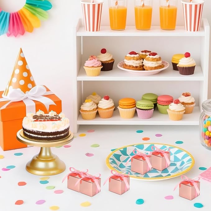 EUSOAR Candy Boxes Party Favors, Square Bakery Cookies Box Paper Chocolate - Image 6