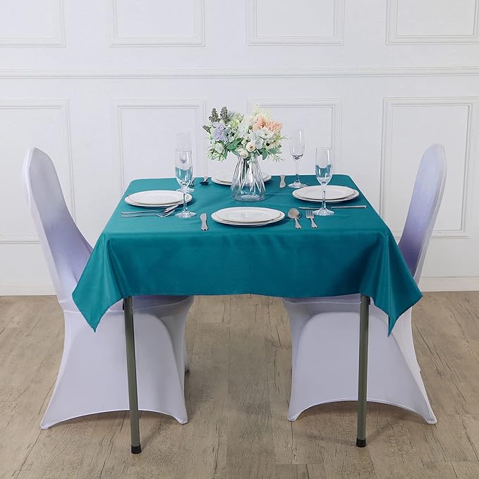 Cupuamon Square Tablecloth 52x52 inch Washable Polyester Fabric Table Cloth - Image 6