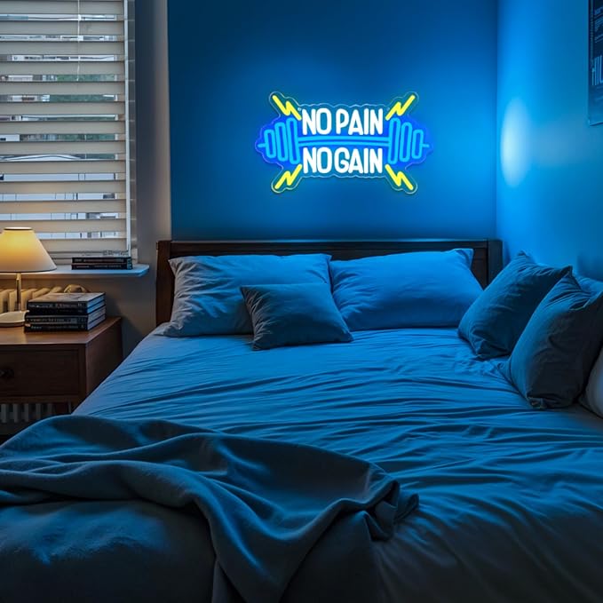 No Pain No Gain Neon Sign for Gym Wall Decor, Led Sign, Neon Lights for Bedroom - Image 7
