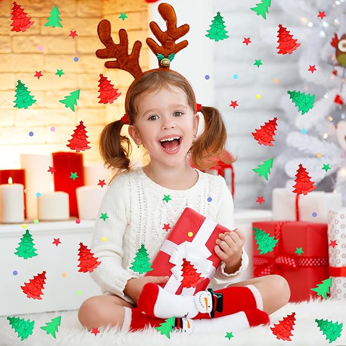 MARFOREVER Christmas Glitter Confetti, Tree Metallic Foil Confetti Party - Image 7