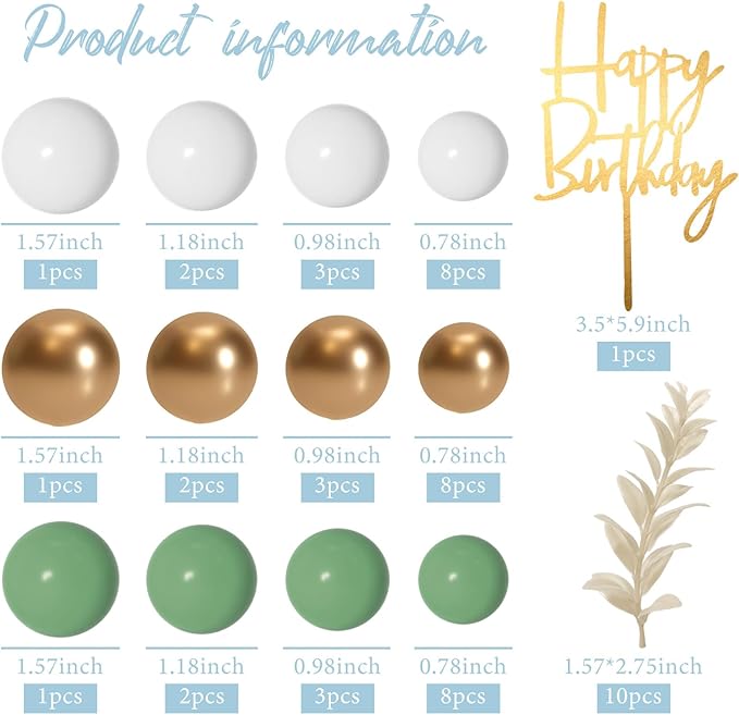 MIAHART Ball Cake Toppers Boho Grass Cake Topper Ball Cake Insert Decoration - Image 2