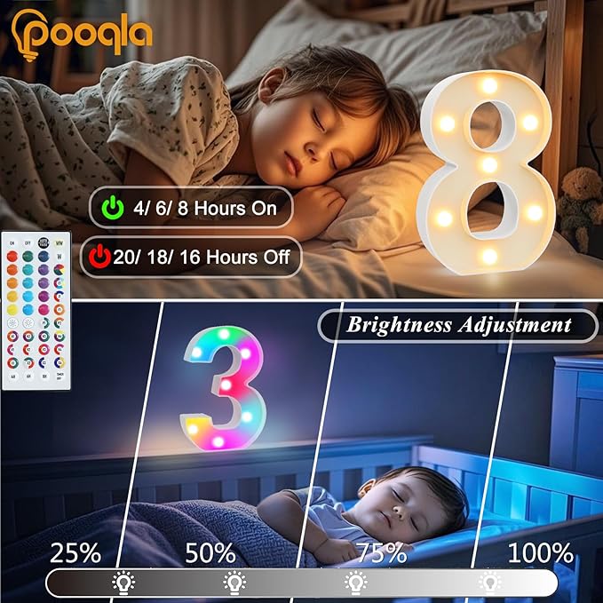 Pooqla Colorful Lighted Numbers - Image 4