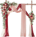Deluxe Wine Red Artificial Wedding Arch Flowers by WEIERYUE