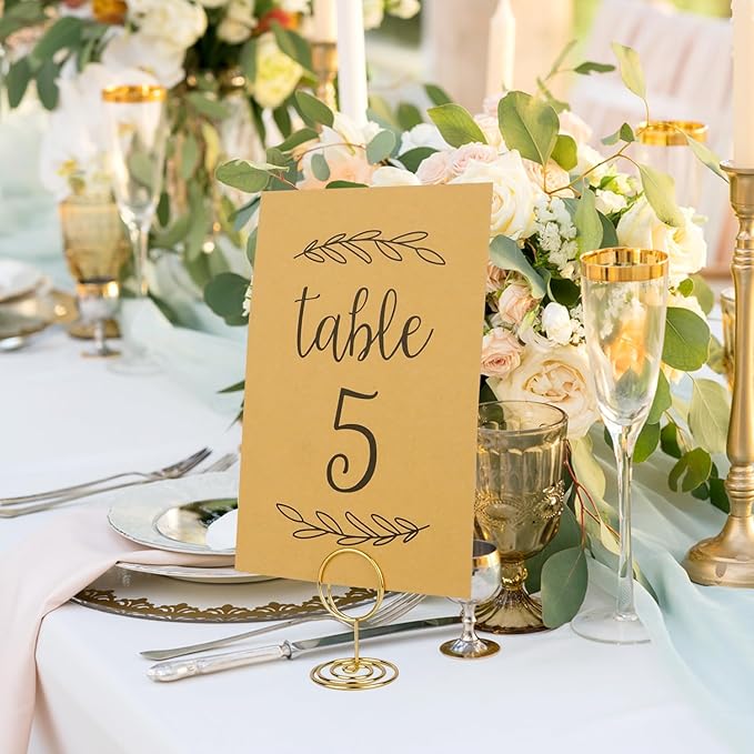 Wedding Table Numbers 1-25, 25 Karft Cards - Image 5