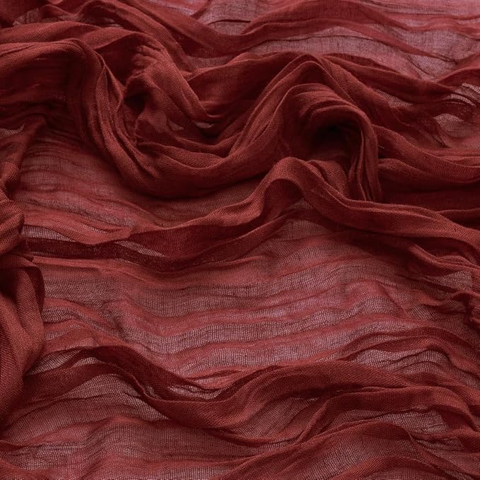 MLMW 10 Pack Christmas Table Runner Cheesecloth Burgundy Boho Cheese Cloth 160 - Image 3