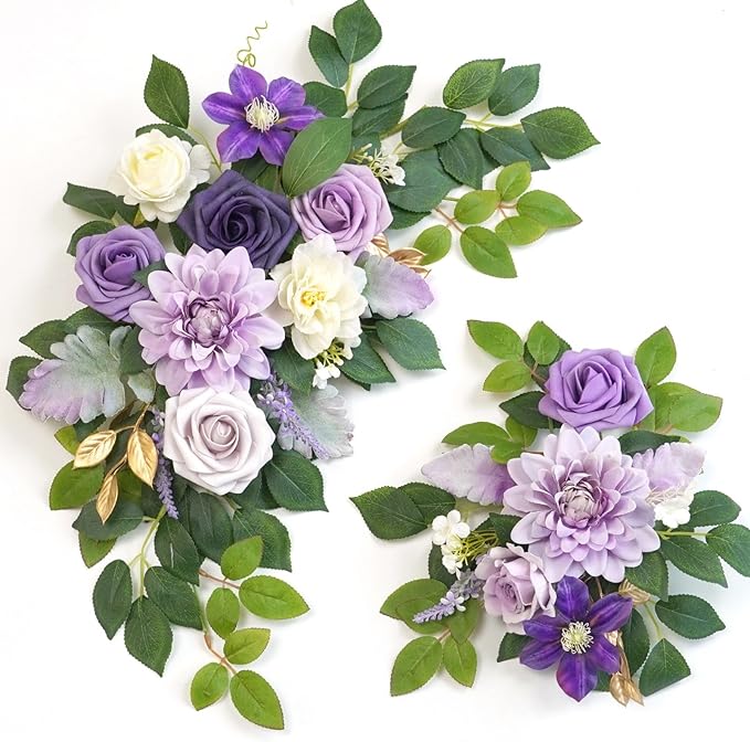Wedding decor Welcome Sign Flower Backdrop Garland by Piklado