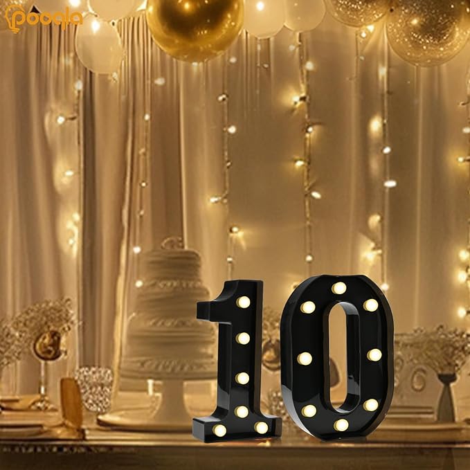 Pooqla Decorative Led Light Up Number Letters - Image 2