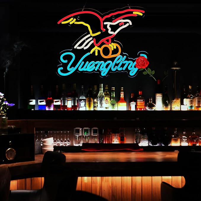 Eagle Neon Sign for Wall Decor, Yuenglin Beer Dimmable Light Up Bar Signs for - Image 2
